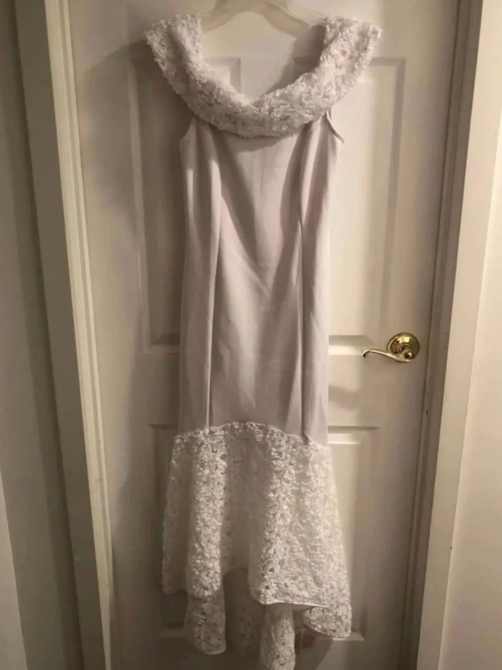 VENUS White Lace Trim Off the Shoulder Mermaid Wedding Dress